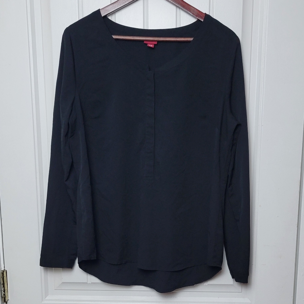 Merona Black Long Sleeve Blouse